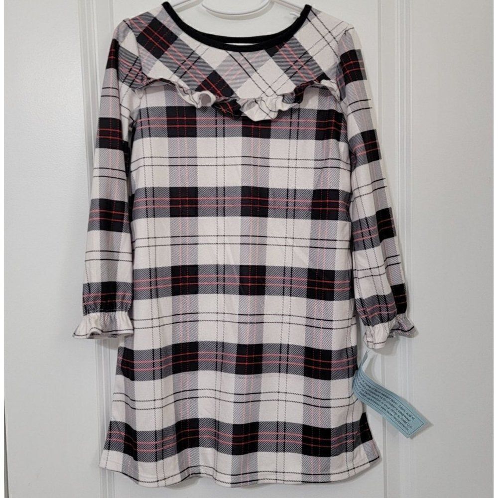 GirlsβHolidayΒ plaidβflannelβpajamasβnightgownβ-β4Tβ